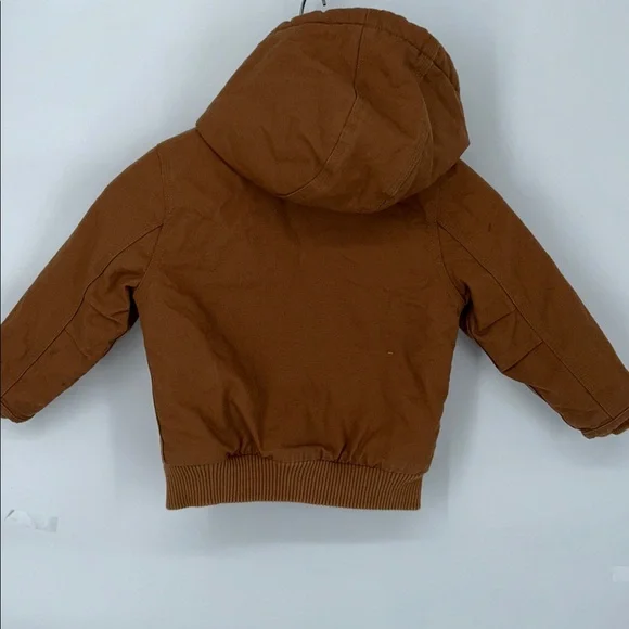 Carhartt Kid's Canvas Insulated Hooded Active Jac - Boys Size 3T - Picture 5 of 7